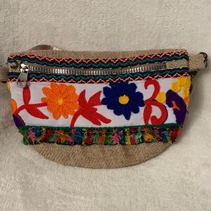 Colorful Embroidered Women's Fanny Pack with adjustable strap
